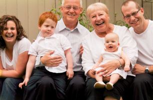 A generational family photo representing the members of MasterPeace Home Health Care in Mattapoisett, MA